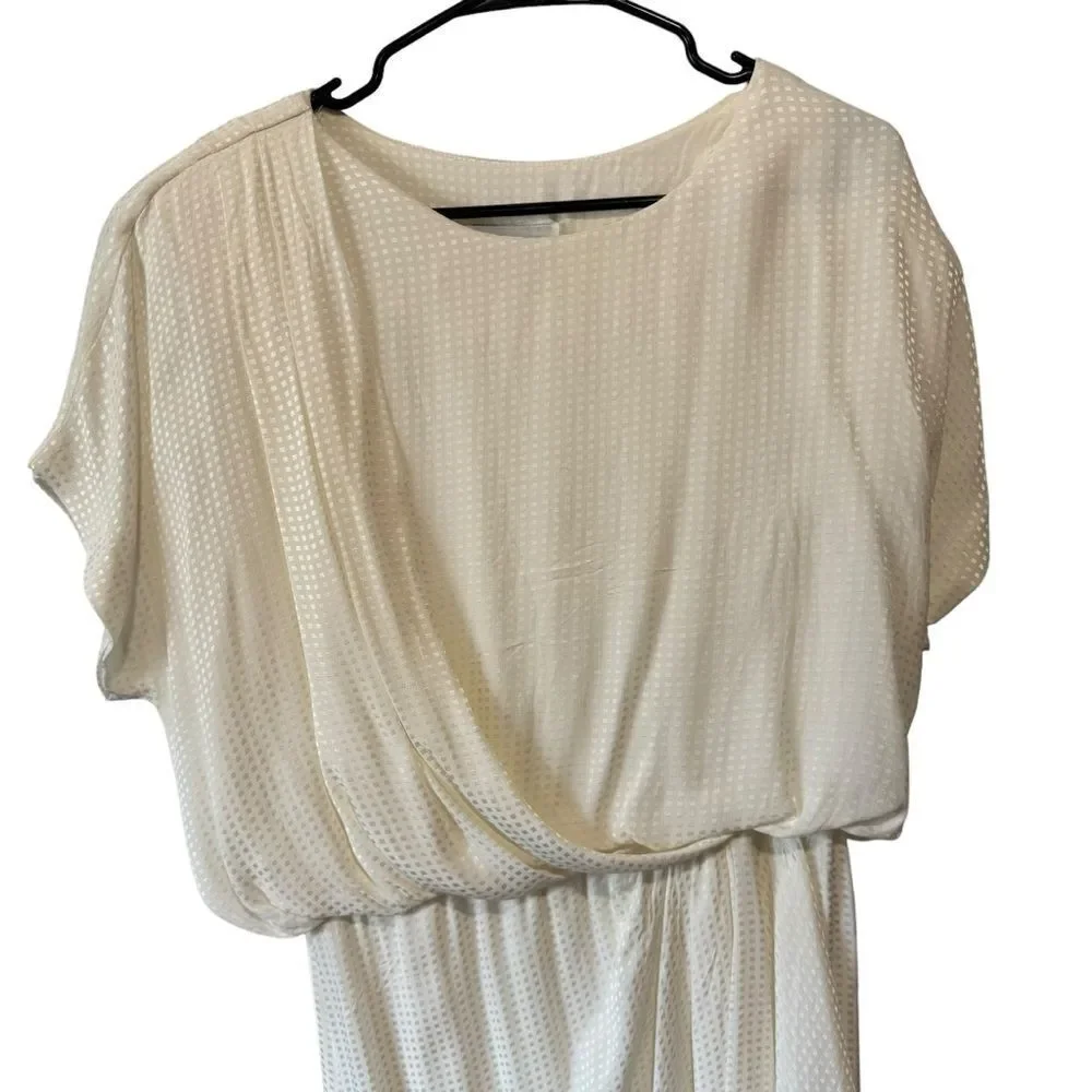 DVF Diane Von Furstenberg Vintage Cream White Faux Wrap Dress - Picture 3 of 7